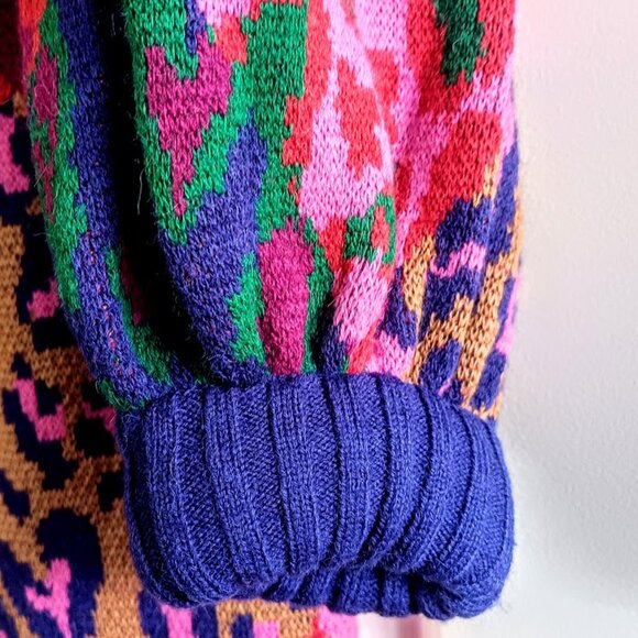FARM Rio Mixed Leopard Pop Sweater Dress Multi NWT - M - Picture 6 of 12